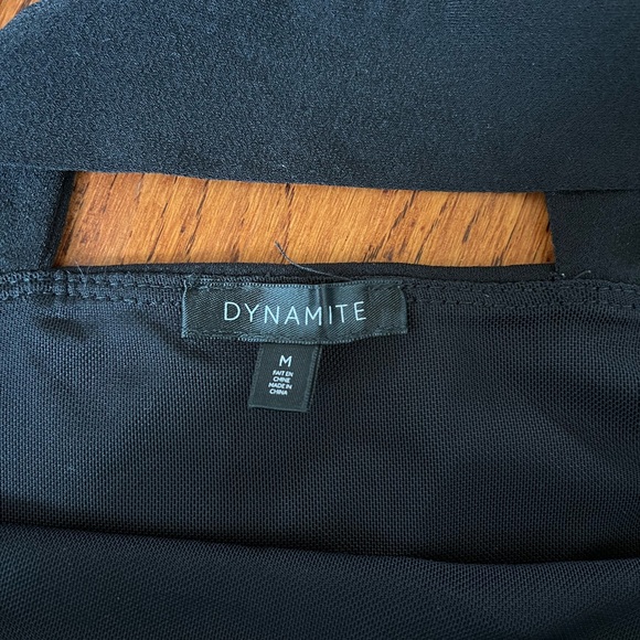 Dynamite Black Cross strap Bandeau Top - Picture 3 of 3